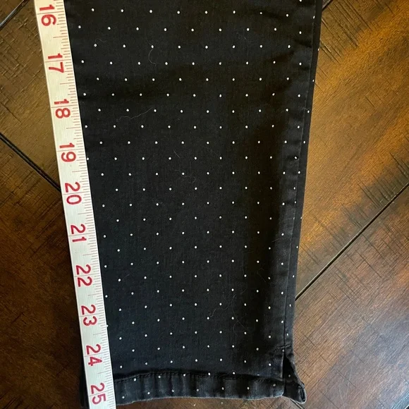WIT & WISDOM Black w/ White Polka Dot Jeans, size 12 - Picture 5 of 6
